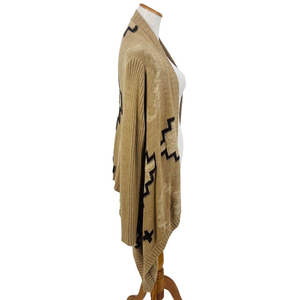 Draped Tribal Waterfall Duster Cardigan | Coastal Cowgirl Western Boho Cozy Knit - Picture 9 of 16